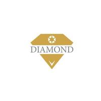 logotipo de diamante marca premium de lujo vector