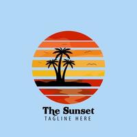 Vector illustration of a sunset. Perfect for your business logo.