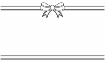 outline ribbon and bow frame with copy space for your text or design vector