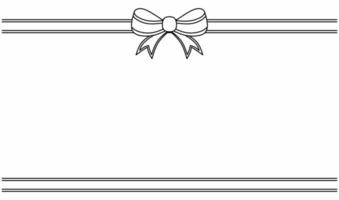 outline ribbon and bow frame with copy space for your text or design vector