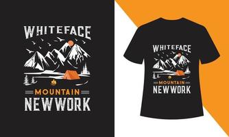 diseño de camiseta de tipografía de montaña vector