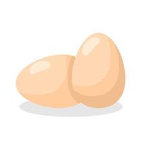 Chicken egg. Vector illustration in modern flat style. The icon is isolated on a white background. For your design.