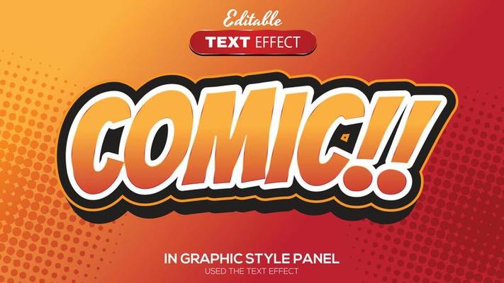 3d editable text effect spicy saturday comic theme
