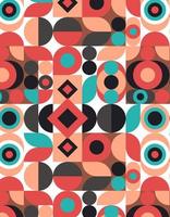 Geometric abstract retro pattern in Bauhaus style. Geometric shapes. Geometric Bauhaus pattern for print design. vector