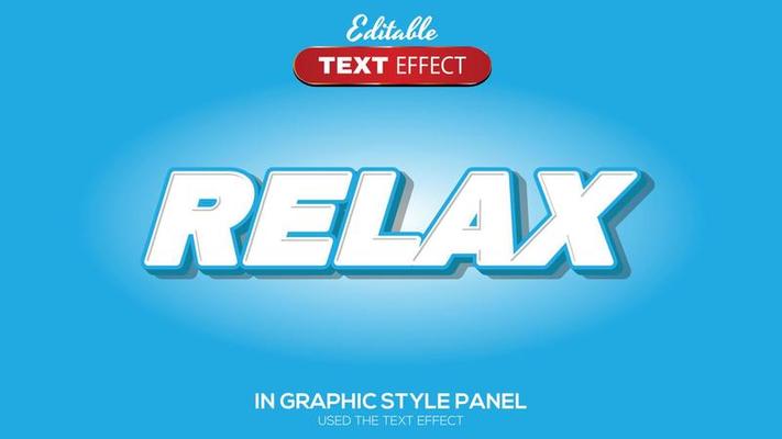 3D editable text effect relax theme