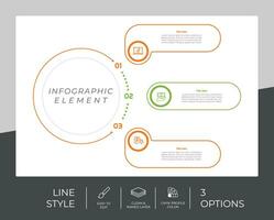 Workflow infographic vector design with 3 steps and modern design. Step infographic can be used for presentation, annual report, and business purpose.