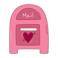 Hand drawn mail for Valentine day. Design elements for posters, greeting cards, banners and invitations. vector