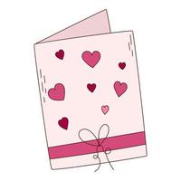 postal dibujada a mano para el día de san valentín. elementos de diseño para carteles, tarjetas de felicitación, pancartas e invitaciones. vector