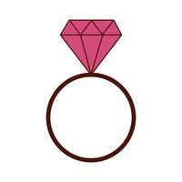 anillo dibujado a mano para el día de san valentín. elementos de diseño para carteles, tarjetas de felicitación, pancartas e invitaciones. vector