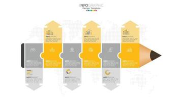 El vector infográfico de línea de tiempo con 6 pasos se puede utilizar para el diseño web del informe anual del diagrama de diseño de flujo de trabajo.