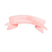 linda acuarela rosa rosa suave cinta banner etiqueta dibujo ilustración png