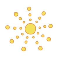 Hand drawn abstract sun symbol. Summer doodle. Single vector element for design