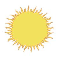 Hand drawn abstract sun symbol. Summer doodle. Single vector element for design