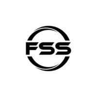 FSS letter logo design in illustration. Vector logo, calligraphy designs for logo, Poster, Invitation, etc.