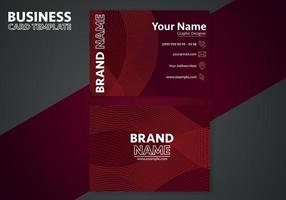 Creative modern name card and business card with horizontal standard size vector illustration template.