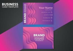 Creative modern name card and business card with horizontal standard size vector illustration template.