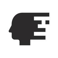 Mind Head flat icon. mind process symbol icon. for web design symbols and infographic elements.vector design vector