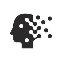 Mind Head flat icon. mind process symbol icon. for web design symbols and infographic elements.vector design vector