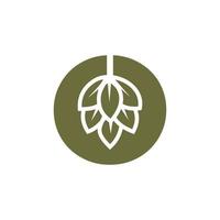 letra inicial o logotipo de elaboración de cerveza con plantilla de vector de icono de cerveza