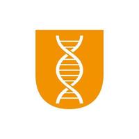 Initial Letter U DNA Logo Concept For Biotechnology, Healthcare And Medicine Identity Vector Template