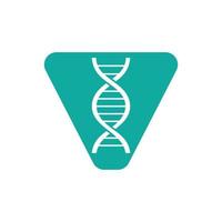 Initial Letter V DNA Logo Concept For Biotechnology, Healthcare And Medicine Identity Vector Template