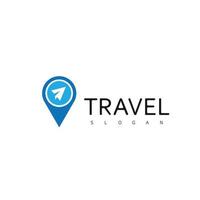 travel transport plane business logo design symbol vector