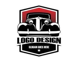 1935 truck logo. isolated white background view from front. Best for badge, emblem, icon, sticker design. and for the trucking industry. available in eps 10. vector