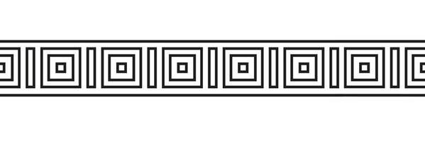 Seamless meander patterns. Greek meandros, fret or key. Ornament for Acient Greece style borders. Vector illustration