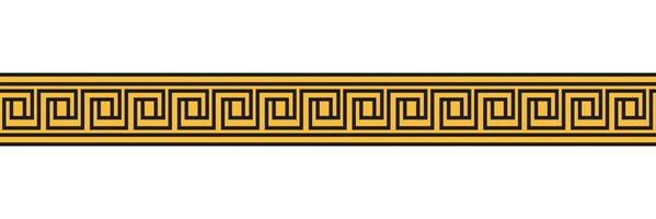 Seamless meander patterns. Greek meandros, fret or key. Ornament for Acient Greece style borders. Vector illustration