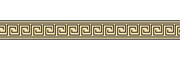 Seamless meander patterns. Greek meandros, fret or key. Ornament for Acient Greece style borders. Vector illustration