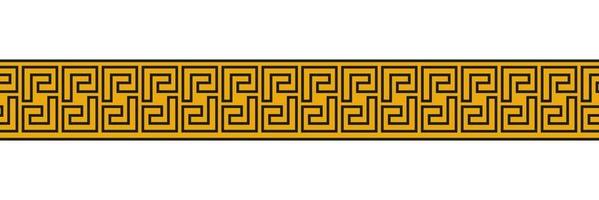 Seamless meander patterns. Greek meandros, fret or key. Ornament for Acient Greece style borders. Vector illustration