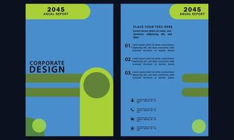 Flyer with minimal geometric design vector illustration