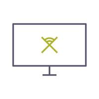 Unique Disconnected Network Vector Icon