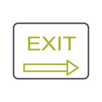 Unique Exit Vector Icon