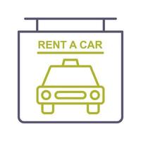 Rent a Car Vector Icon