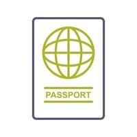 icono de vector de pasaporte