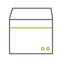 icono de vector de caja única