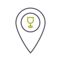 Unique Bar Location Vector Icon