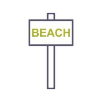 Beach Sign Vector Icon