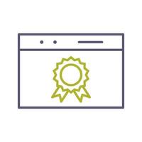Unique Web Award Vector Icon