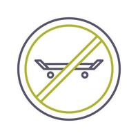 No Skating Vector Icon