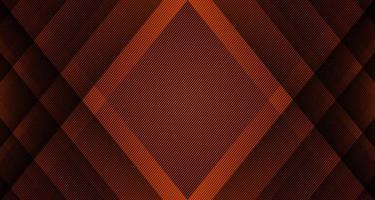 3D brown geometric abstract background overlap layer on dark space with diagonal lines decoration. Modern graphic design element rhombus style for banner, flyer, card, brochure cover, or landing page vector