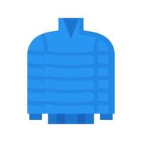 Puffer coat icon in flat style vector, jacket icon, winter clothes, coat vector