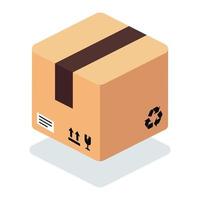 3D Delivery Box Parcel vector