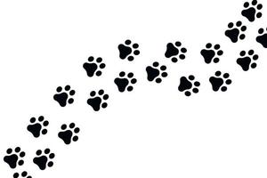 Paw Prints Trail Across Screen vector