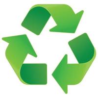 3D Green Gradient Recycle Sign vector