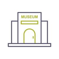 icono de vector de edificio de museo