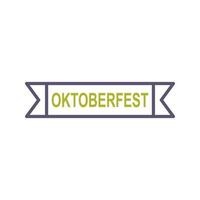 icono de vector de banner de oktoberfest