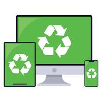 Recycleable Devices Phone Computer Tablet vector