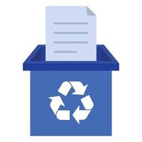 Recycle Sign Paper Waste Box vector